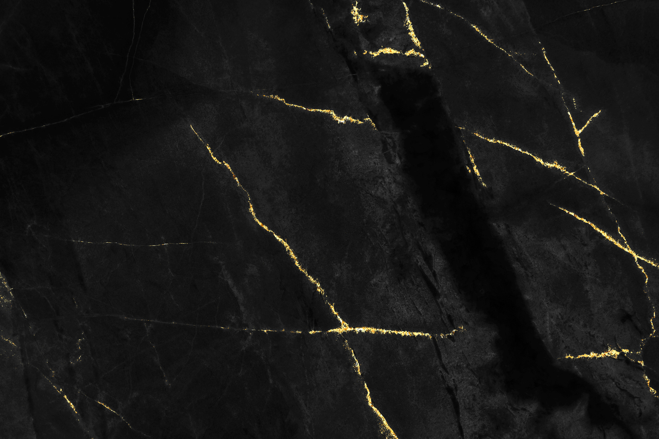 Black Marble with Gold Leaf