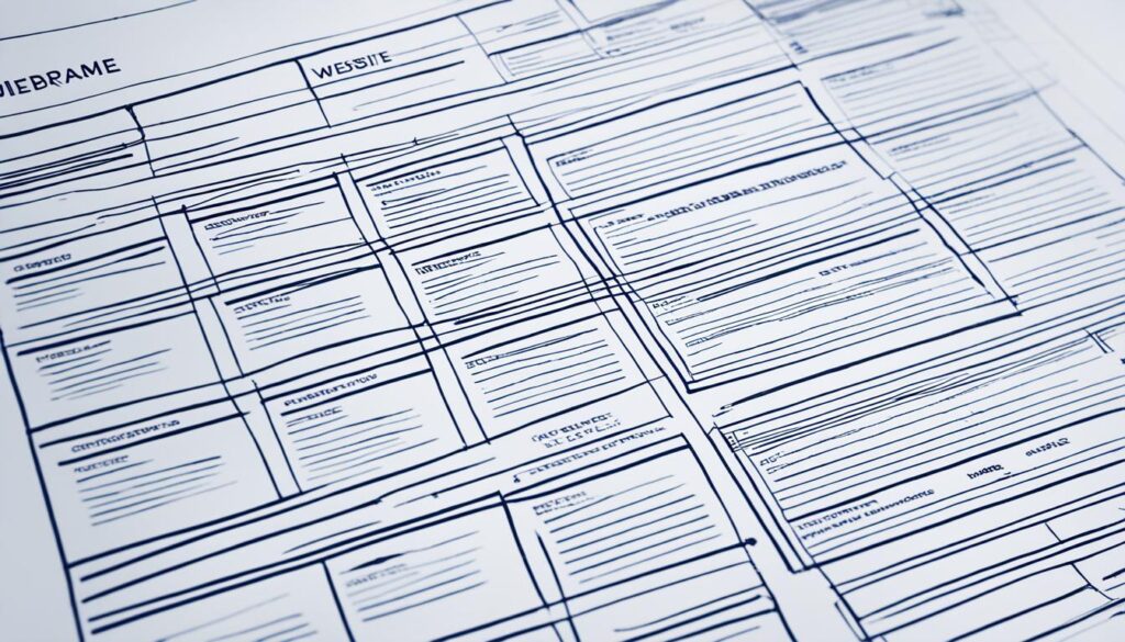 Website wireframe