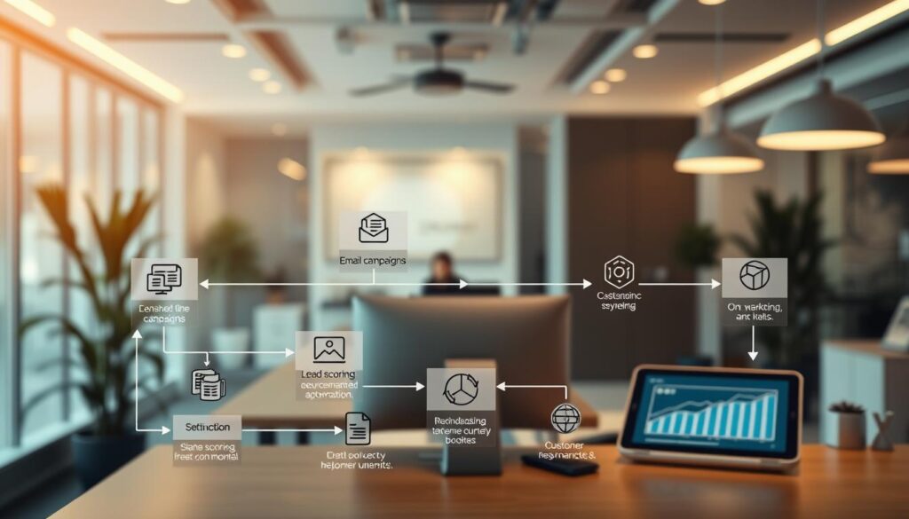Marketing Workflow Automation Diagram
